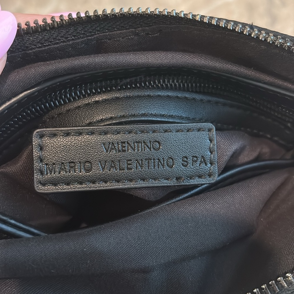 NWT Valentino Black Bag with Logo Strap - Picture 6 of 10